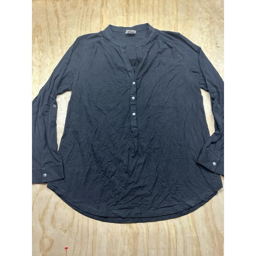 Nom Amelie Maternity Breastfeeding Top Sz XL Black Rayon‎ Spandex NWTs *flaw*